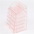  US Direct  2pcs N001 Makeup  Organizer Cosmetic Storage Drawers Acrylic Makeup Holders With 7 Drawers Pink