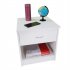  US Direct  2pcs Night Stands With Storage Drawer Shelf Bedside End Table For Bedroom living Room office 40x40x45cm White