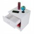  US Direct  2pcs Night Stands With Storage Drawer Shelf Bedside End Table For Bedroom living Room office 40x40x45cm White