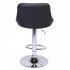  US Direct  2pcs Shell Back Adjustable Swivel Bar  Stools Pu Leather Padded With Back Design Chair black