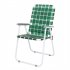  US Direct  2pcs Strip Print Beach  Chair Steel Pipe Pp Webbing 120kg Folding Beach Seat Chair Dark green stripes