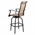  US Direct  2pcs Swivel Bar Chair 360 Degree Rotatable Adjustable Long Service Life Patio Swivel Bar Stool brown
