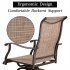  US Direct  2pcs Swivel Bar Chair 360 Degree Rotatable Adjustable Long Service Life Patio Swivel Bar Stool brown