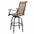 US Direct  2pcs Swivel Bar Chair 360 Degree Rotatable Adjustable Long Service Life Patio Swivel Bar Stool brown