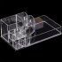  US Direct  2pcs set Transparent Plastic 6 drawer Cosmetic Box Makeup  Case Table Organizer Transparent
