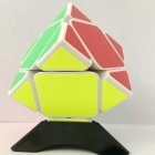 [US Direct] 3*3 Professional Skewb Cube Three Layers Hexahedron Puzzle Cubes Brain Teaser Speed Cube White