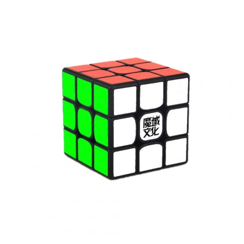 US 3*3 Rubik's Cube Three Layers Hexahedron Puzzle Cubes Brain Teaser Stickered Speed Cube Magic Cube Black
