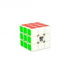 [US Direct] 3*3 Rubik's Cube Three Layers Hexahedron Puzzle Cubes Brain Teaser Stickered Speed Cube Magic Cube White