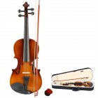 US 3/4 Acoustic Violin with Box Bow Rosin Natural Violin Musical Instruments