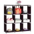  US Direct  3 Layer 9 Compartment Storage  Cube Pvc Brown Convenient Shelf Durable Shelf Brown