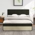  US Direct  3 Linen   iron soft clad iron tube bed Queen