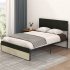  US Direct  3 Linen   iron soft clad iron tube bed Queen