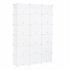  US Direct  3 Rows 12 tier Portable Shoe Rack Organizer  40 x 30cm Cube Shoe Cabinet Steel Wire 122 x 32 x 180cm White