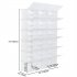  US Direct  3 Rows 12 tier Portable Shoe Rack Organizer  40 x 30cm Cube Shoe Cabinet Steel Wire 122 x 32 x 180cm White