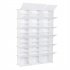  US Direct  3 Rows 12 tier Portable Shoe Rack Organizer  40 x 30cm Cube Shoe Cabinet Steel Wire 122 x 32 x 180cm White