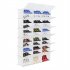 US Direct  3 Rows 12 tier Portable Shoe Rack Organizer  40 x 30cm Cube Shoe Cabinet Steel Wire 122 x 32 x 180cm White