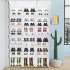  US Direct  3 Rows 12 tier Portable Shoe Rack Organizer  40 x 30cm Cube Shoe Cabinet Steel Wire 122 x 32 x 180cm White