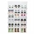  US Direct  3 Rows 12 tier Portable Shoe Rack Organizer  40 x 30cm Cube Shoe Cabinet Steel Wire 122 x 32 x 180cm White