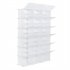  US Direct  3 Rows 12 tier Portable Shoe Rack Organizer  40 x 30cm Cube Shoe Cabinet Steel Wire 122 x 32 x 180cm White