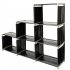  US Direct  3 Tier 6 Cube Storage Rack Steel  Closet Organizer Staircase Organizer DIY Storage Shelf black