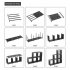  US Direct  3 Tier 6 Cube Storage Rack Steel  Closet Organizer Staircase Organizer DIY Storage Shelf black