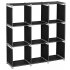  US Direct  3 Tier 9 Cube Storage Rack Steel Staircase Organizer DIY Storage Shelf  Closet Organizer black