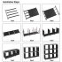  US Direct  3 Tier 9 Cube Storage Rack Steel Staircase Organizer DIY Storage Shelf  Closet Organizer black
