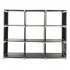  US Direct  3 Tier 9 Cube Storage Rack Steel Staircase Organizer DIY Storage Shelf  Closet Organizer black