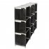  US Direct  3 Tier 9 Cube Storage Rack Steel Staircase Organizer DIY Storage Shelf  Closet Organizer black