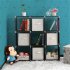  US Direct  3 Tier 9 Cube Storage Rack Steel Staircase Organizer DIY Storage Shelf  Closet Organizer black