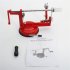  US Direct  3 in 1 Stainless Steel Hand cranking Fruit Peeler Multi function Automatic Peeling Cored Sliced Machine red