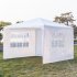  US Direct  3 sided Waterproof Assembled Tent Large Space With Spiral Tubes For Wedding Camping Parking  3 X 3meter   White