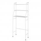  US Direct  3 tier Bathroom Storage  Rack For Towels Toiletries Toilet Organizer With High Foot white
