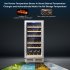  US Direct  30 Bottles 15 inch Dual Zone Wine  Cabinet Refrigerator Independent Temperature Controlled Double Tempered Glass Door Thermostatic Wine Cellar As sh