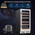  US Direct  30 Bottles 15 inch Dual Zone Wine  Cabinet Refrigerator Independent Temperature Controlled Double Tempered Glass Door Thermostatic Wine Cellar As sh
