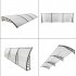  US Direct  300 X 100 Household Application Door Window Rain Cover Eaves  Canopy Mini Shelter Transparent board gray bracket