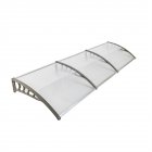 US 300 X 100 Household Application Door Window Rain Cover Eaves  Canopy Mini Shelter Transparent board gray bracket