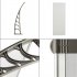  US Direct  300 X 100 Household Application Door Window Rain Cover Eaves  Canopy Mini Shelter Transparent board gray bracket