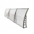  US Direct  300 X 100 Household Application Door Window Rain Cover Eaves  Canopy Mini Shelter Transparent board gray bracket