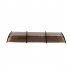  US Direct  300x96cm Window Door Awning Sun Shade Panel Home Application Front Rear Aluminum Strips Patio Canopy brown board