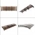  US Direct  300x96cm Window Door Awning Sun Shade Panel Home Application Front Rear Aluminum Strips Patio Canopy brown board