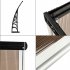  US Direct  300x96cm Window Door Awning Sun Shade Panel Home Application Front Rear Aluminum Strips Patio Canopy brown board