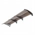  US Direct  300x96cm Window Door Awning Sun Shade Panel Home Application Front Rear Aluminum Strips Patio Canopy brown board