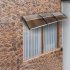  US Direct  300x96cm Window Door Awning Sun Shade Panel Home Application Front Rear Aluminum Strips Patio Canopy brown board