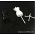  US Direct  30cm Mini Mannequin Dress Clothes Gown Model Stand for Doll Display Holder black