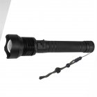 [US Direct] 30w 5v Usb Led Flashlight Telescopic Zoom Rechargeable High Power Ipx4 Waterproof Torch 7 X 7mm For Camping Riding N Black
