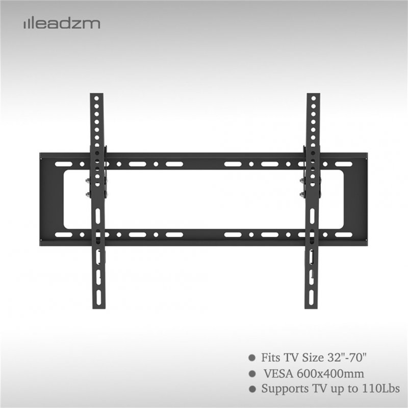[US Direct] 32-70 Inches TV Stand Tmw798 Bearing 50kg/Maximum Vesa400*600/downward 10-degree With Horizontal Bubble Black