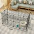  US Direct  32pcs 2 layer Pet Playpen Portable Indoor Metal Wire Easy To Assemble Fence Pet Supplies black