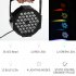  US Direct  36 LED 1W Par Lights RGB Changeable Color 7 Lighting Modes Stage Lights Remote Control DMX Control Disco Lights US Plug