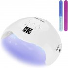 [US Direct] 36 Lamp Beads 72w High-power Uv Led Nail  Lamp, Professional Nail Dryer For Gel Polish Led Lamp For Gel Nails, Lovely Home Salon White